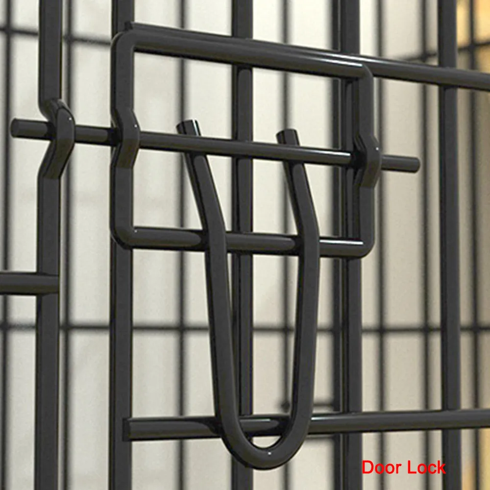 PAWS ASIA Wholesale High Quality Foldable Stackable Heavy Duty Large Dog Cage Metal Kennels With Plastic Tray