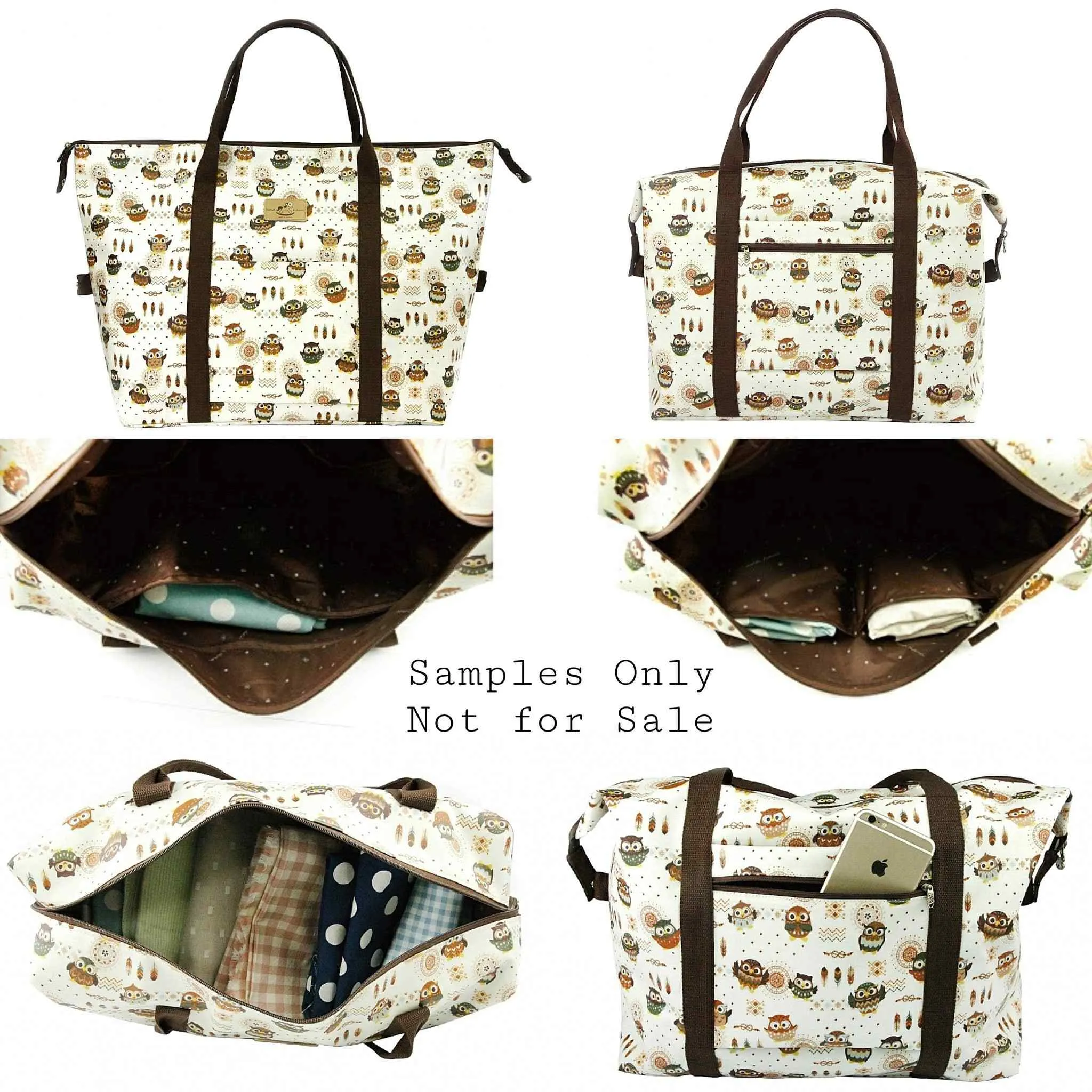 Periwinkle Blue Meow Cat Extra Large Travel Tote
