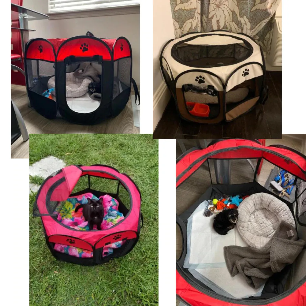 Pet Tent Portable Dog House Folding Pet Cage Indoor Cat Tent Puppy Kennel House for Large Dogs Cat Rabbits Outdoor Pet Playpen