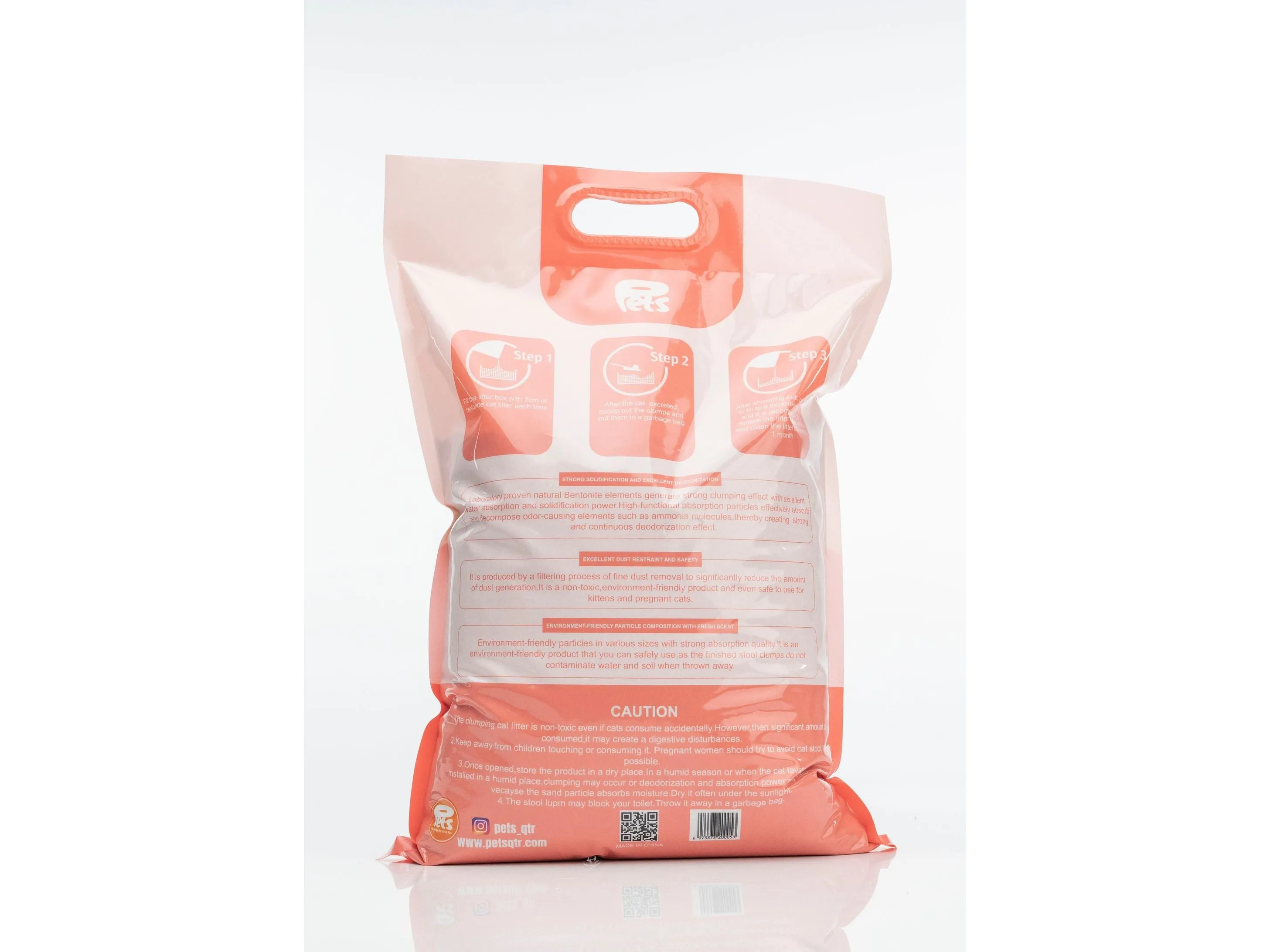 Pets Bentonite Cat Litter with Peach Scent  5L/4kg