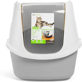 So Phresh Jumbo Enclosed Cat Litter Box Grey 23.4" L X 19.3" W X 18.5" H