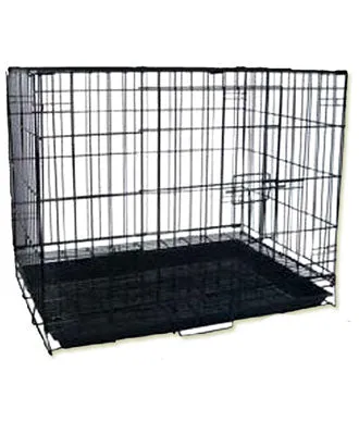 Sweety Foldable Dog Cage With Pan Base Black