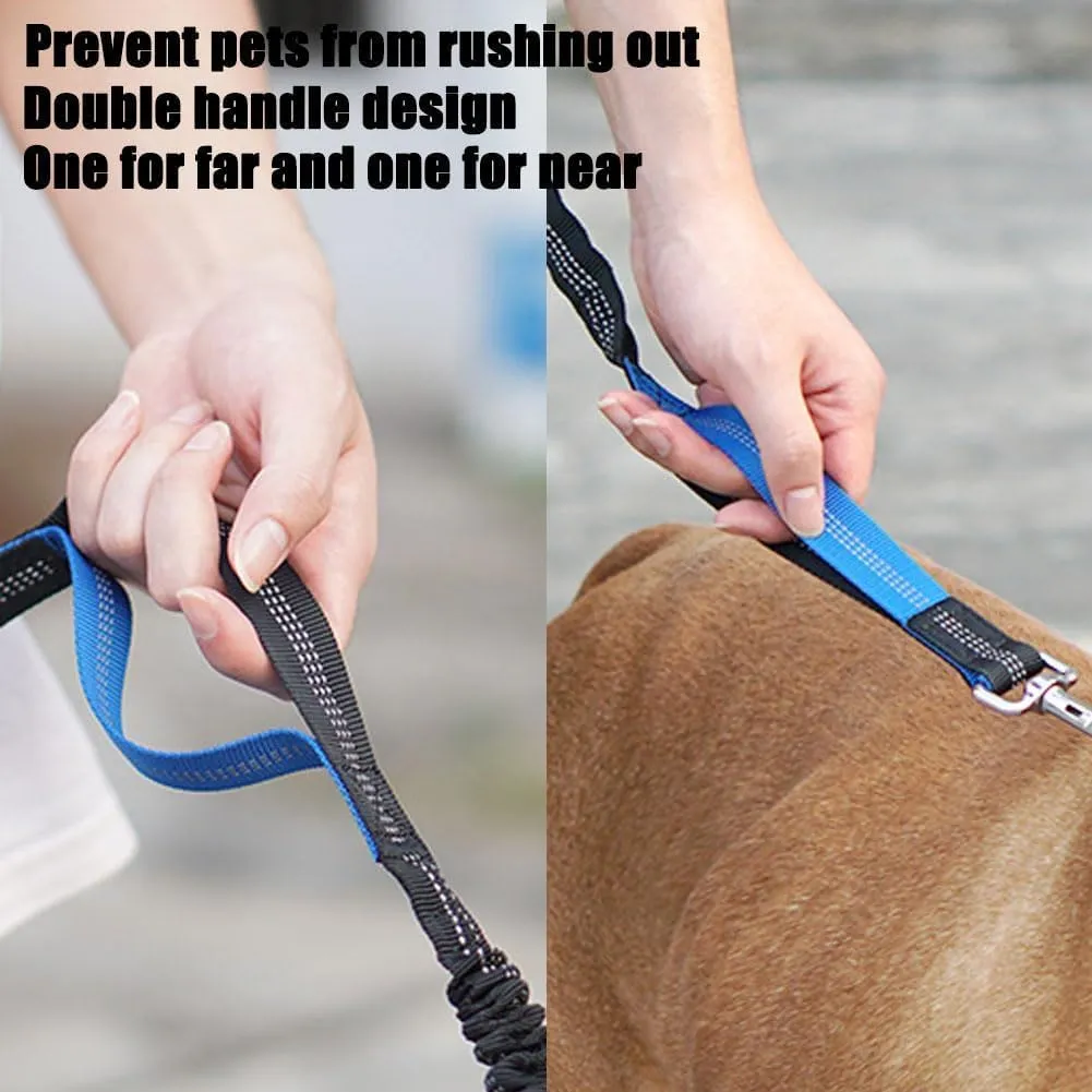 Upliftjoys Dog Leash, 2025 New Hands Free Dog Leash with Zipper Pouch, Retractable Dual Padded Handles Waist Leashes, for SmallLarge Dogs, Running, Walking & Training (Blue, Single Rope)