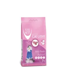 Van Cat White Bentonite Clumping Cat Litter Baby Powder 5Kg