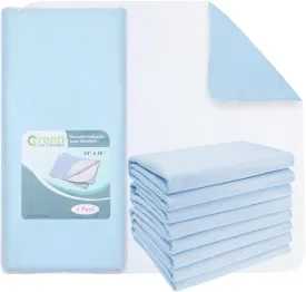 Washable Underpads Incontinence Urine Pads Bed Pads Large Reusable Waterproof Pee Pad Puppy for Adults Human Dog Bed Cat Pet Elderly Green Life Universe 4 Pack 34" x 36"