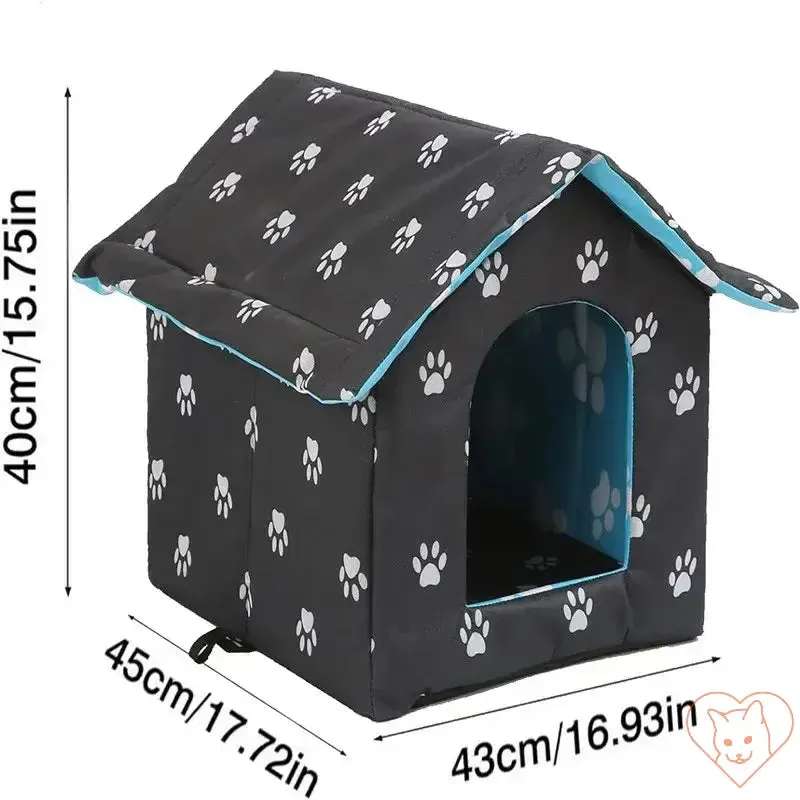 Waterproof Outdoor Cat House - Rainproof Pet Shelter